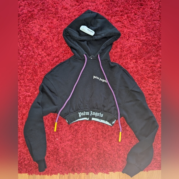 BB2. PALM ANGELS CROPPED NEW BASIC HOODIE - Picture 7 of 15